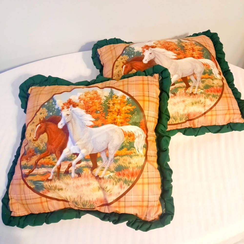 Horses Throw Pillows
